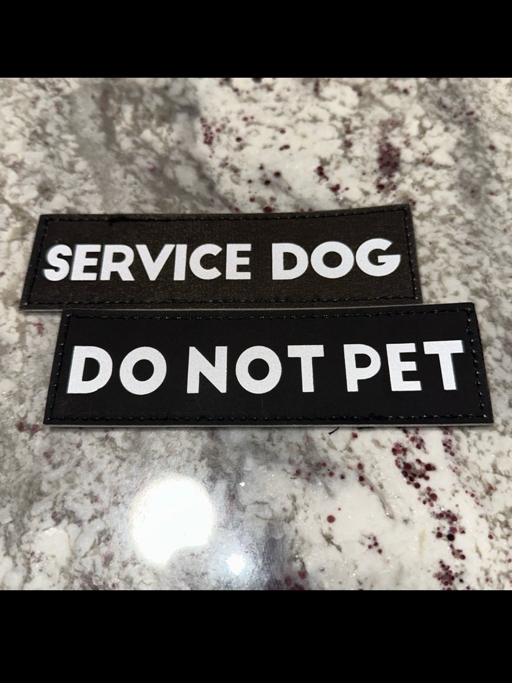 Service Dog Do Not Pet Reflective Hook and Loop Patches